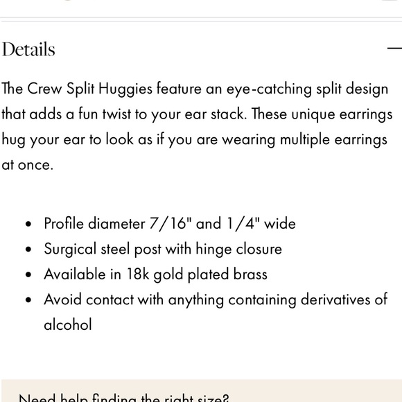 Gorjana Crew Split Huggies - Picture 5 of 5